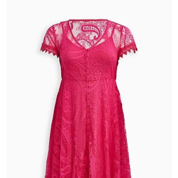 Lace Pink Dress - Picture 6 of 6